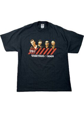 U2 2005 Vertigo Concert Tour Shirt Bono The Edge Vintage 00’s Band Large